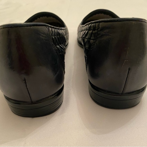 Trotters navy woven leather slip on loafer gently worn 8.5 N - Picture 5 of 15